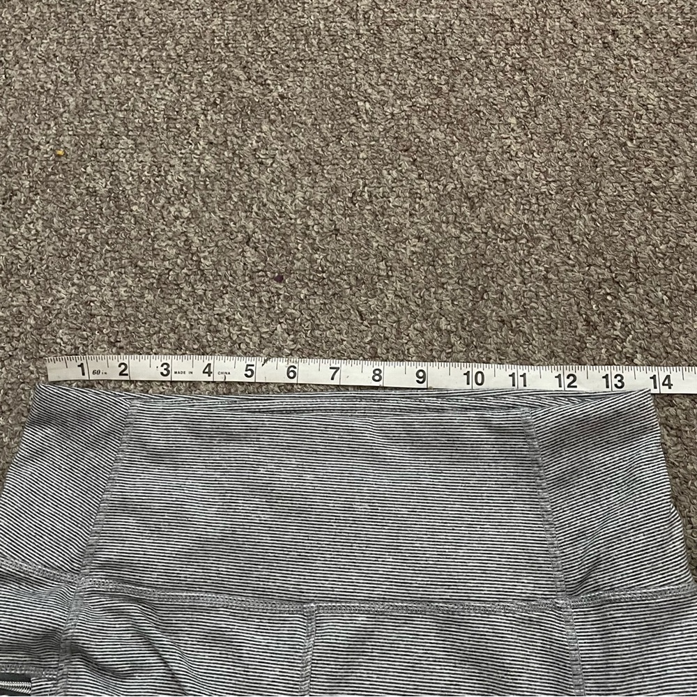 Kyodan Black White Striped Athletic Athleisure Loungewear Leggings Size Medium - Picture 6 of 8